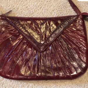 Elegant Burgundy Clutch Bag